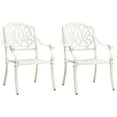 thumbnail image 3 of vidaXL 3 Piece Bistro Set Cast Aluminium White, 3 of 12