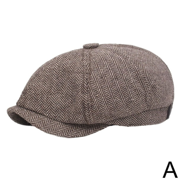 Mens Peaky Blinders Hats Retro Caps Octagonal Herringbone Boy Newsboy