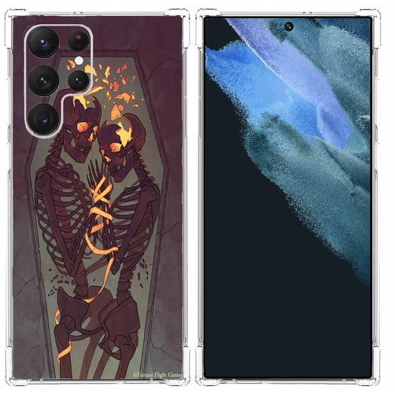 Tomb Skull Lovers Case for Samsung Galaxy S22 Ultra,Aesthetic Art Design Pattern Soft TPU Bumper Case Cover