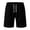 Black, variant on Hogleaql Mens Cotton Linen Shorts Elastic Waist Drawstring Casual Summer Beach Lounge Shorts Khaki S