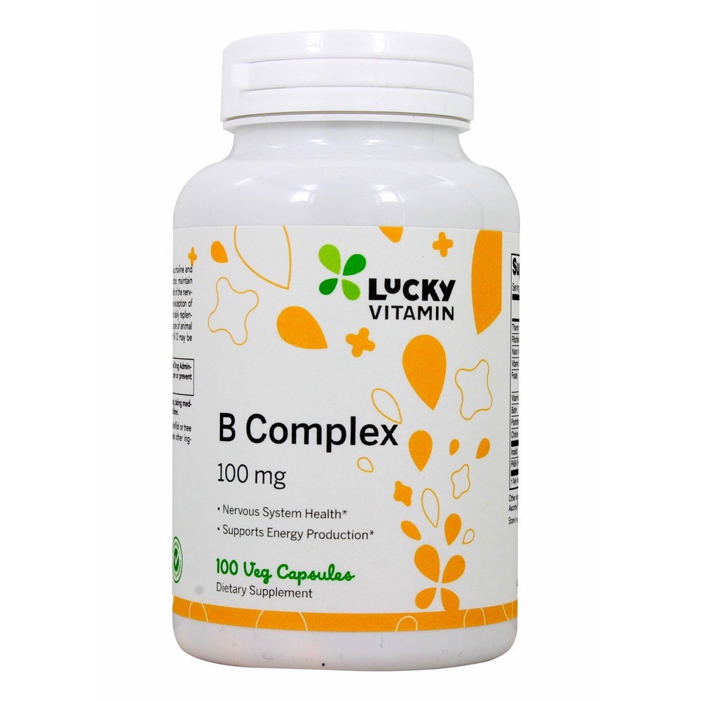 LuckyVitamin B Complex 100 mg. 100 Veg Capsules