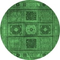 thumbnail image 1 of Ahgly Company Indoor Round Persian Emerald Green Traditional Area Rugs, 8' Round, 1 of 4