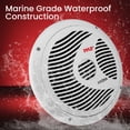 thumbnail image 4 of Altavoces marinos Pyle PLMR60 W, 6.5 pulgadas, 150 W, 2 vías, impermeables, blancos, 4 of 7