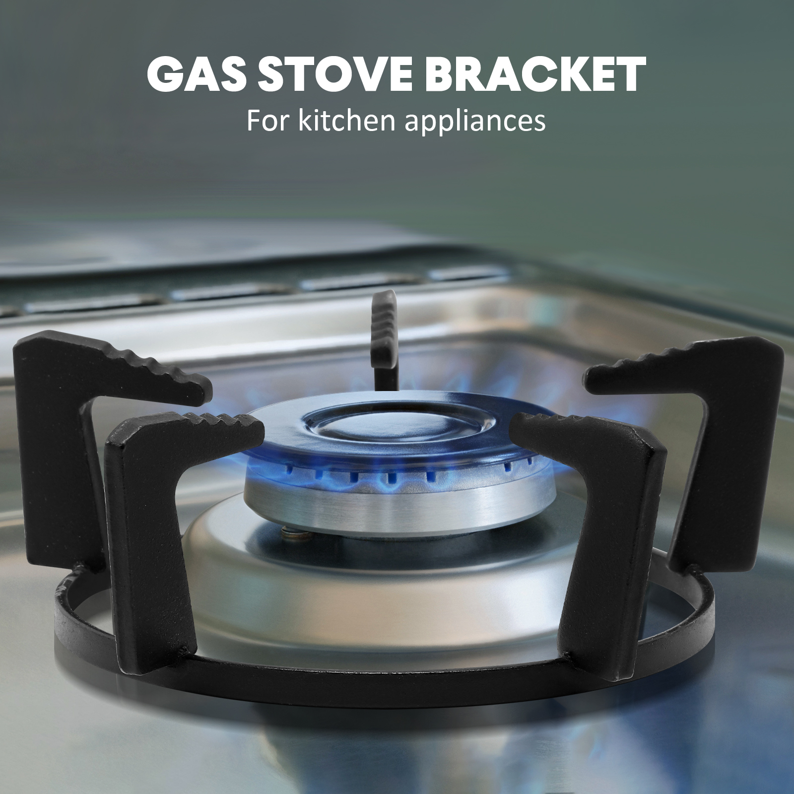 2x Gasring-Reduzierer Für Herd - Wok Ring Halterung Schwarz