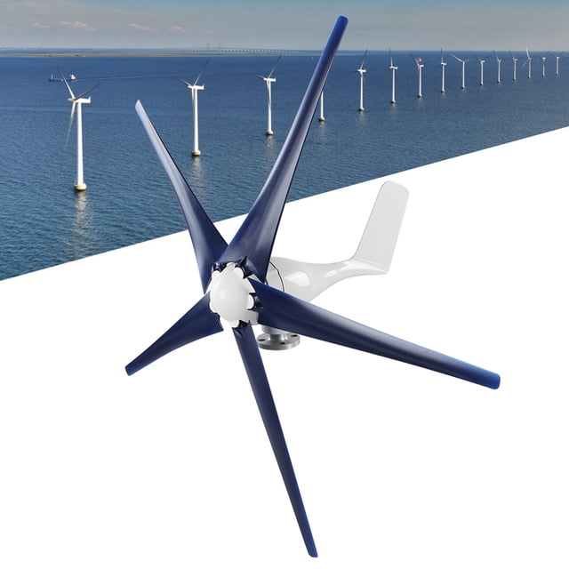 Small Wind Generator, 800W Small Wind Generator Blade Horizontal Home Wind Turbines Generator Power Parts Turbines Kit for Marine Home, Solar Panels