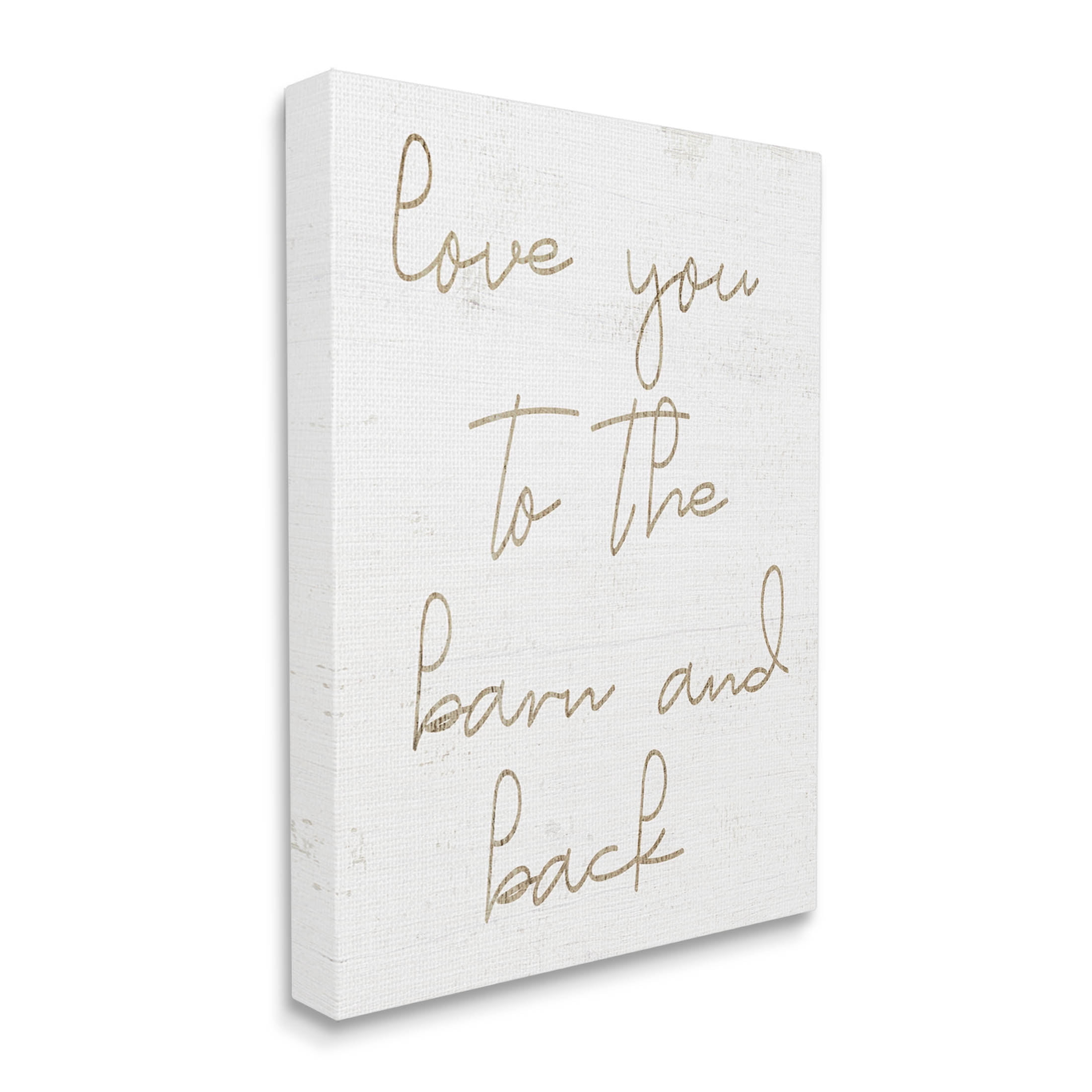 Barn & Back Romance Phrase Inspirational Graphic Art Gallery Wrapped Canvas Print Wall Art