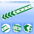 thumbnail image 4 of Unique Bargains Front Fender Arrow Sticker Decoration Motorcycle Warning Reflective Tape Waterproof Pet Reflective Material Material Green 1 Pcs 34 cm x 5.5 cm, 4 of 6