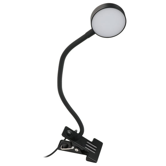 Lámpara de escritorio USB portátil para maquillaje permanente, tatuaje de cejas y lectura de tatuajes (negra)