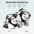 thumbnail image 2 of Fotbe Seamless Pattern Cute Panda Sombrero Tipo Pescador con Estampado – Sombrero de Sol de Algodón de Moda para Playa, Golf, Pesca, 2 of 6