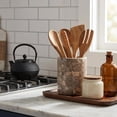 thumbnail image 5 of Radicaln Oceanic Marble Kitchen Utensil Holder 6.5 inches – Countertop Cooking Utensils Organizer, Spoon Holder, Decorative Kitchen Counter Storage, 5 of 6