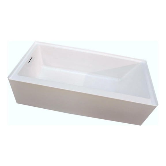 Pemberly Row 60"x32" Left Hand Regular Rough-in Bathtub in White