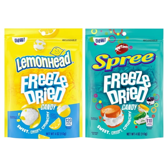 Freeze Dried Candy Variety Bundle Lemon and Fruit Flavors 4oz 2 Pack