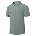 thumbnail image 5 of Vetsdori Mens Short Sleeve Big and Tall T-Shirts Quick-dry Breathable Outdoor Casual Collar Summer Ice-Silk Trendy Shirts for Men Plain, 5 of 8