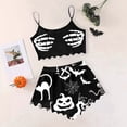 thumbnail image 5 of Puliio Womens Halloween Pajamas Sets Pumpkin Print Sleeveless Camisole with Shorts Homewear Pajama Sleepwear Set, 5 of 6