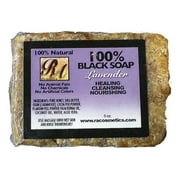 RA Cosmetics 5 Oz. 100% Natural Black Soap with Lavender