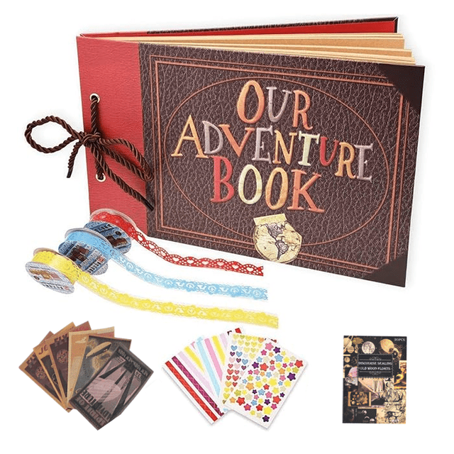 Álbum de recortes hecho a mano expandible – 80 páginas con kit de accesorios