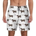 thumbnail image 2 of Picia Dachshund Dog Puppy pattern Mens Swim Trunks with Compression Liner Stretch Beach Shorts Quick Dry with Zipper Pockets No-Chafing Board Shorts-Medium, 2 of 9