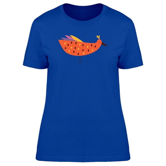 Spotted Bird With Abstract Art T-Shirt Women -Image by Shutterstock, Female x-Large