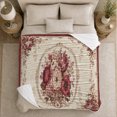 thumbnail image 4 of Ornate Baroque Floral Arrangement Autumn Leaves autumn celebration Accents, Warm Flannel Blanket for Cabin and Lodge, Festive autumn celebration Scene, Art Lovers autumn celebration Gift, 4 of 7