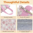 thumbnail image 4 of Pink Dog Paw Insulated Lunch Bag for Women & Adults,Large Portable Soft Cooler Lunch Bag,Thermal Food Storage Tote with Pearl Cotton,8.66L,8.75x5.75x9.5 Inch, 4 of 6
