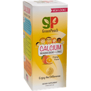 GreenPeach Liquid Calcium for Kids, Organic Ingredients, Orange Flavor 16 fl oz