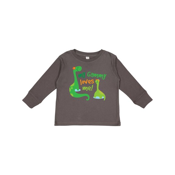 Inktastic My Gammy Loves Me Grandson Dinosaur Boys Long Sleeve Toddler T-Shirt