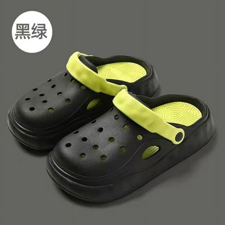 

Hole Shoes Men‘s Summer Outer Wear Shoes with Feeling of Stomping Dung Baotou Half Slippers Men‘s Youth Sports Sandals with Thick Sole Non-slip and Wear-resistant