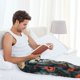thumbnail image 5 of Balery Moon Flower White Owl Pantalones de pijama para hombre, pijama ultraligero, pantalón de descanso-XX-Large, 5 of 6