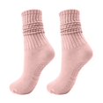 thumbnail image 2 of Gymayou Pilates Grip Socks for Women Non-Slip Long Barre Socks Yoga Slouch Socks Z02/Light Pink, 2 of 4