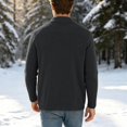 thumbnail image 3 of VeFlora Mens Shawl Collar Long Sleeve Cardigan Casual Knit Open Front Sweater Fall Winter Thermal Cardigan Sweater(GY1/M), 3 of 6