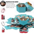 thumbnail image 2 of RECUTMS Blue Explosion Box DIY Photo Album with 6 Faces for Wedding Memory Books, 2 of 7