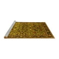 thumbnail image 2 of Ahgly Company Machine Washable Indoor Round Oriental Yellow Industrial Area Rugs, 7' Round, 2 of 4