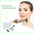 thumbnail image 3 of Set facial Quartz Rose Jade Roller y Gua Sha Green, 3 of 6