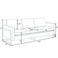 thumbnail image 7 of LeisureMod Lincoln 83" Modern Leather Upholstered Sofa With Gold Steel Frame in White, 7 of 7