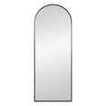 thumbnail image 1 of Hometrends Aluminum Curb Full Length Leaner Framed Mirror,22x58in., Arched Top, Black,  With Frame. Hang or Lean on Wall, 1 of 5
