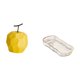 thumbnail image 5 of Figura de arte de , escultura de fruta, bandeja rectangular para servir, bandeja de almacenamiento decorativa, forma geométrica única,, 5 of 8