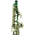 thumbnail image 2 of Sky Green Plated Soprano Saxophone with Lightweight Case, Gloves, Cleaning cloth and rod and Mouthpiece, 2 of 5