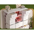 thumbnail image 4 of EnHomee 15 Drawer White Dressers for Bedroom with LED Lights Power Outlet Tall Dressers&Chest of Drawers,39"L x 12"W x 51"H, 4 of 7