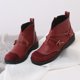 thumbnail image 2 of NECHOLOGY Botas Mujer Adulto Femenino Zapatos Botines de mujer Moda mujer otoño suela gruesa tacones cuadrados cremallera botines cortos zapatos de punta redonda (Red, 9), 2 of 5