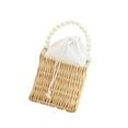thumbnail image 5 of tredstone Sac à Main en Rotin pour Femmes Sac Seau Poignée Supérieure pour Plage d'Été Carré, 5 of 5