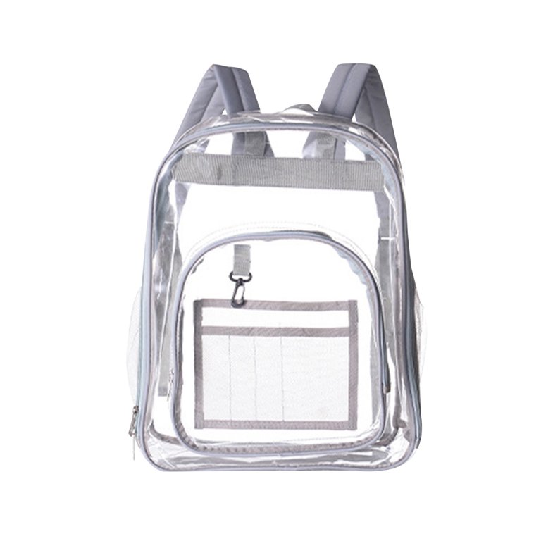 Silver Metallic Pocket Mini Backpack