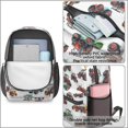 thumbnail image 4 of Tractor and Tractors White Pattern 17" School Backpacks for Teens,Waterproof Oxford Fabric,S-Shape Padded Straps for School,Travel,Hiking,Camping, 4 of 6
