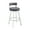 Gray, variant on Armen Living Flynn26" Swivel Counter Stool in Black Metal with Light Gray Faux Leather