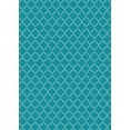 thumbnail image 2 of Aspen Brands RUG10T57 Tapis Design Quaterfoil 5 x 7 Pieds - Turquoise & Blanc, 2 of 2