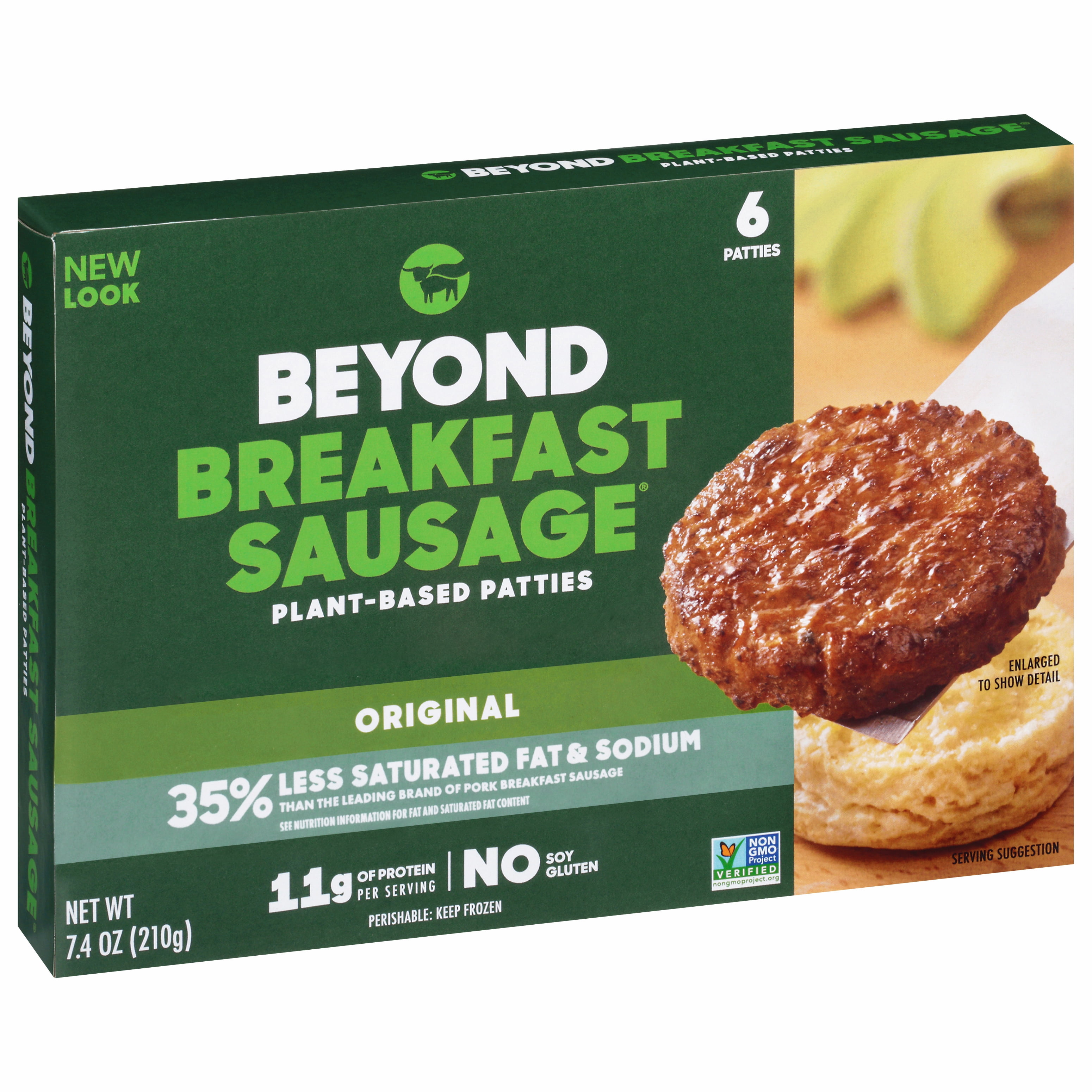 Beyond Meat Beyond Breakfast Sausage Plant-Based Breakfast Patties, Original 7.4 oz