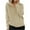 Khaki, variant on Kiplyki Fall Cardigan for Women New Autumn/winter Striped Thread Coat Loose Knit Zipper Long Sleeve Lapel Tops
