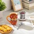 thumbnail image 4 of Vancasso Tea Mug with Infuser and Lid, 18 oz Loose Leaf Tea Cup with Strainer, Ceramic Coffee Mug for Tea, Coffee, Microwave & Dishwasher Safe, Series LUMI, 4 of 10