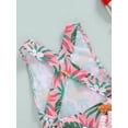 thumbnail image 7 of Suealasg Toddler Girl Summer One Piece Swimsuit Sleeveless Watermelon/Floral Print Swimwear 1T 2T 3T 4T 5T 6T Kids Little Girls Bathing Suit Beachwear, 7 of 7