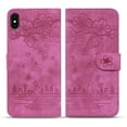 thumbnail image 6 of PU Leather Purse Cover for iPhone XS Max, Flower Embossed Flip Folio Wallet Case with Card Slots Card Holder Built-in Kickstand and Magnetic Clasp Protective Case for iPhone XS Max(6.5 inch),Rose, 6 of 8