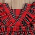 thumbnail image 2 of Nouveau-né Bébé Fille Body Plaid Papillon Manches Bow Bandeau, 2 of 5